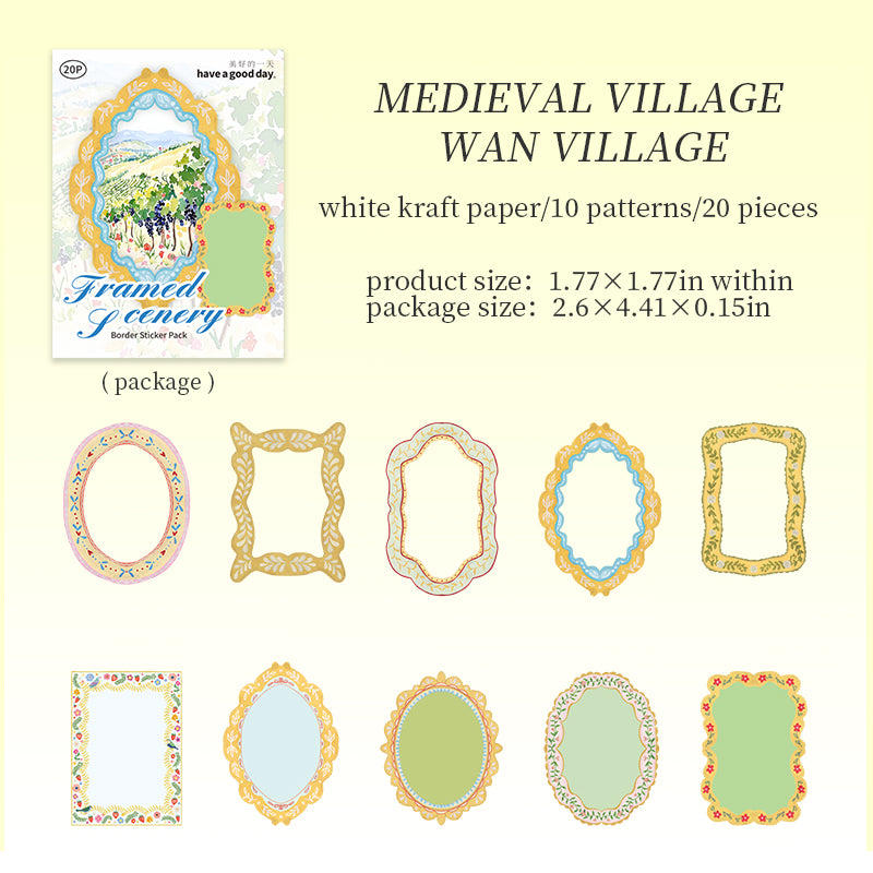 20pcs flora frame sticker pack(S26051410)