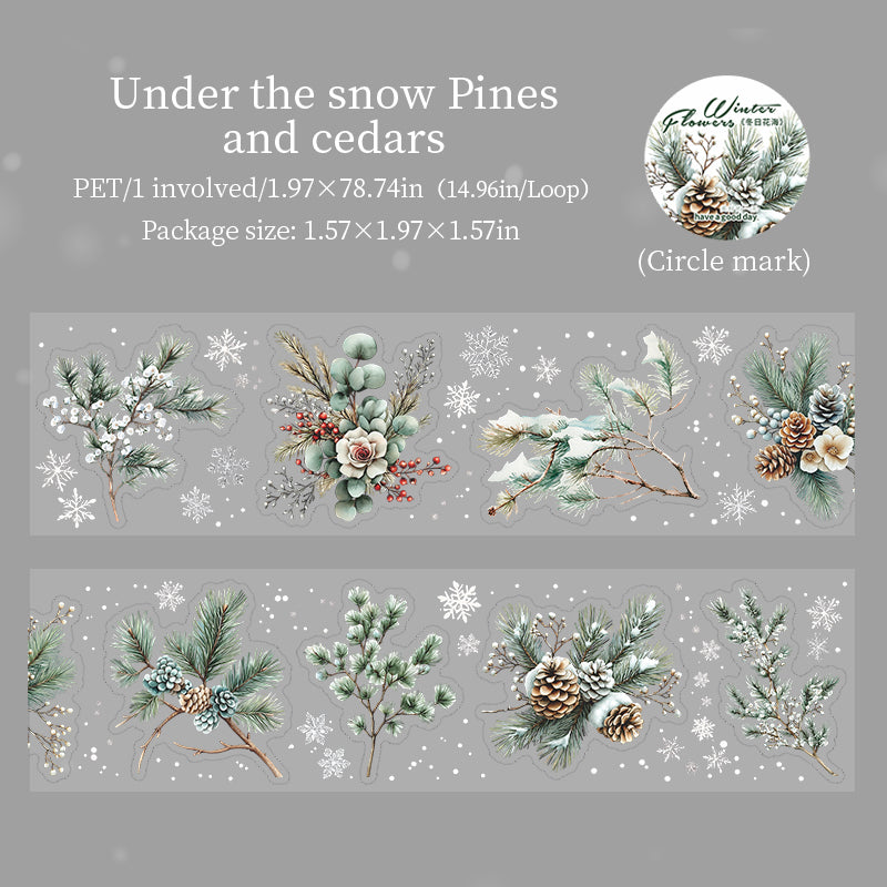 1 roll snow flowers tape (T25110610)