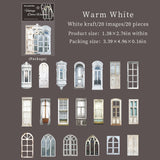 20pcs vintage window door sticker pack (S25102111)