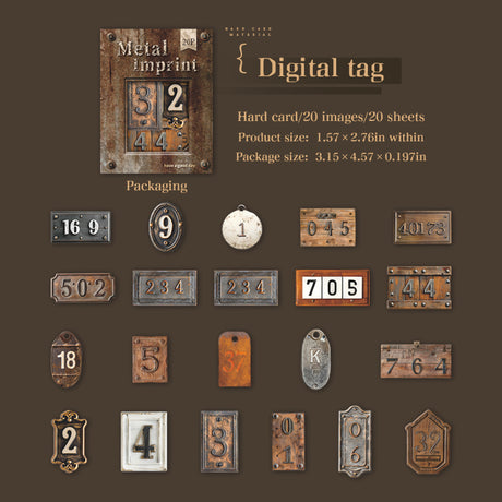 20pcs vintage card-sticker pack (S25101611)