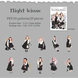 20pcs winter girls sticker pack (S25110611)