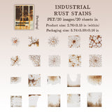 20pcs vintage rust PET-sticker pack (S25092512)