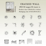 20pcs vintage rust PET-sticker pack (S25092512)