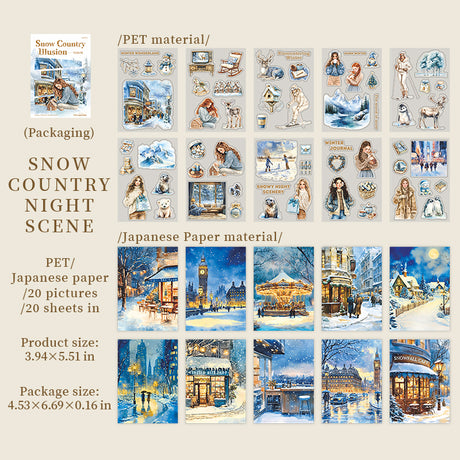 20pcs snow country sticker book (TZB25110612)