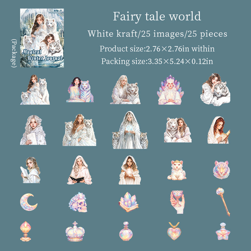 25pcs magical winter sticker pack (S25110613)