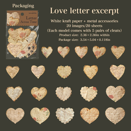 20pcs letter across time sticker pack (S25102113)