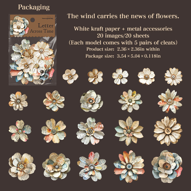 20pcs letter across time sticker pack (S25102113)