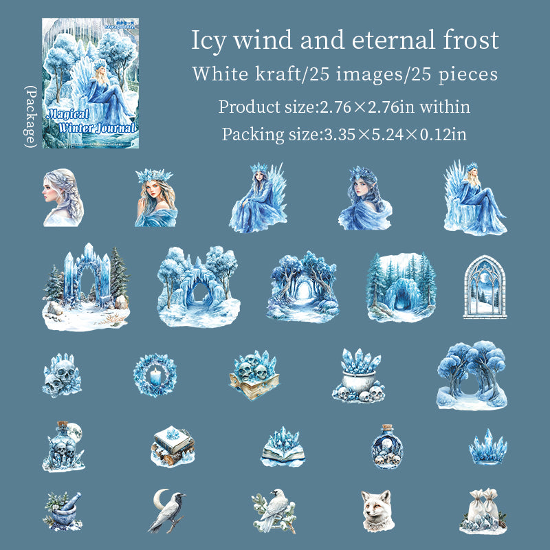 25pcs magical winter sticker pack (S25110613)