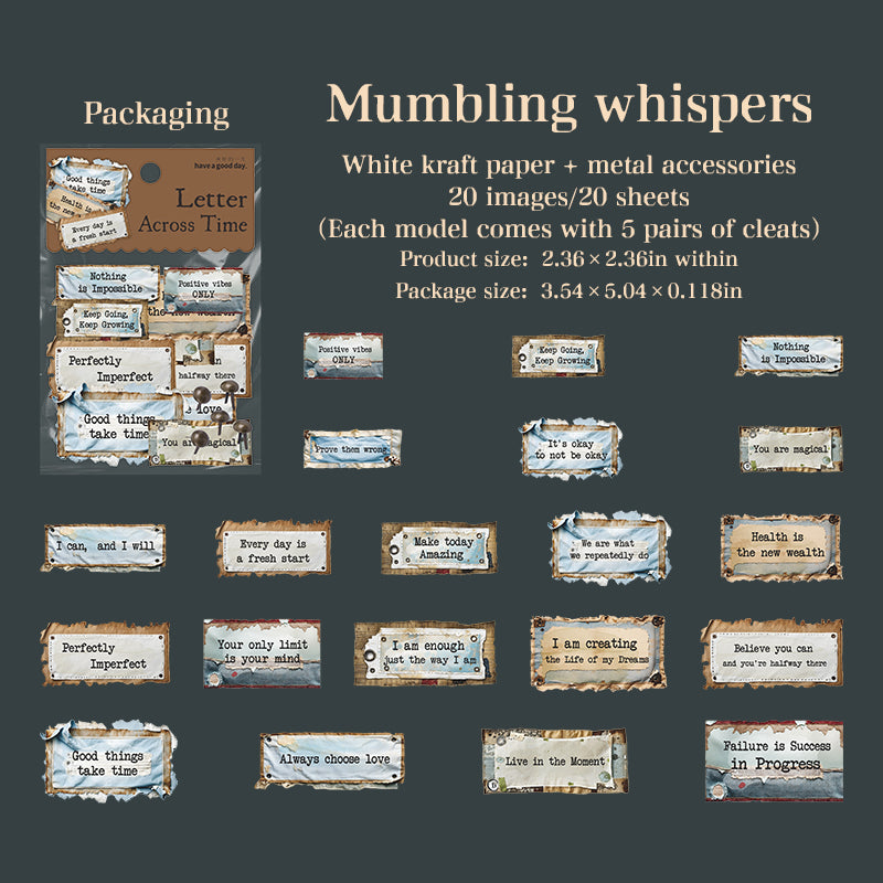 20pcs letter across time sticker pack (S25102113)