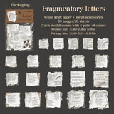 20pcs letter across time sticker pack (S25102113)