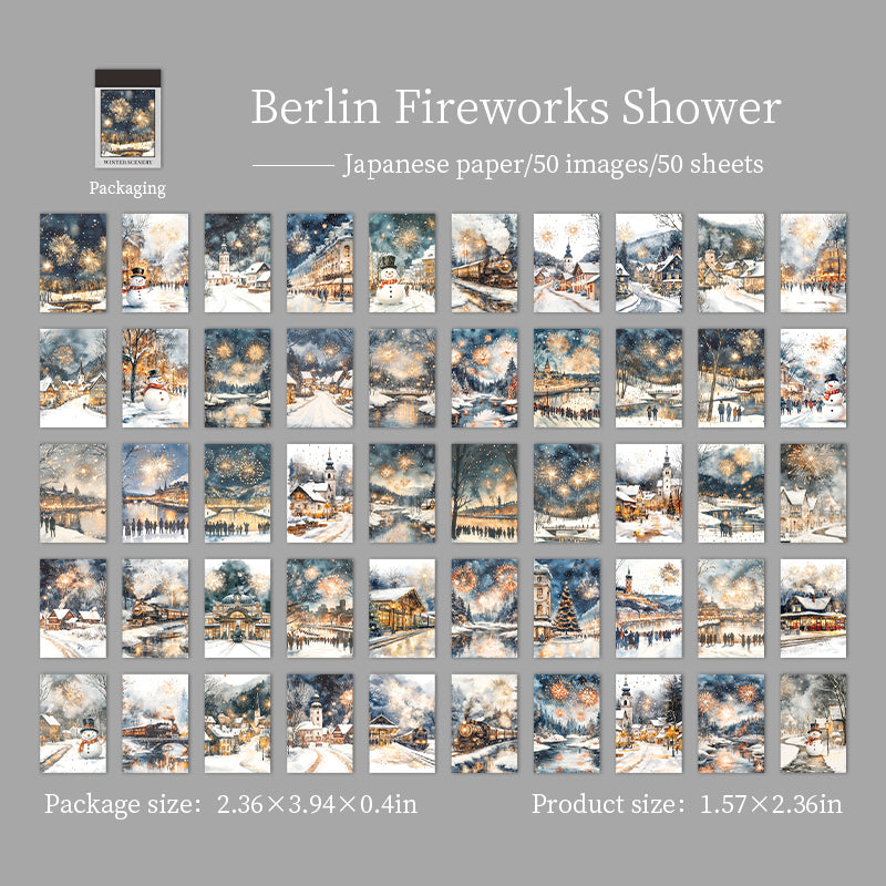 50pcs winter country mini sticker book (S25110614)