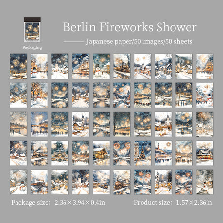 50pcs winter country mini sticker book (S25110614)