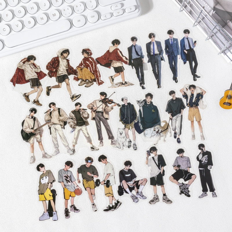 20pcs young boy sticker pack（S25070802）