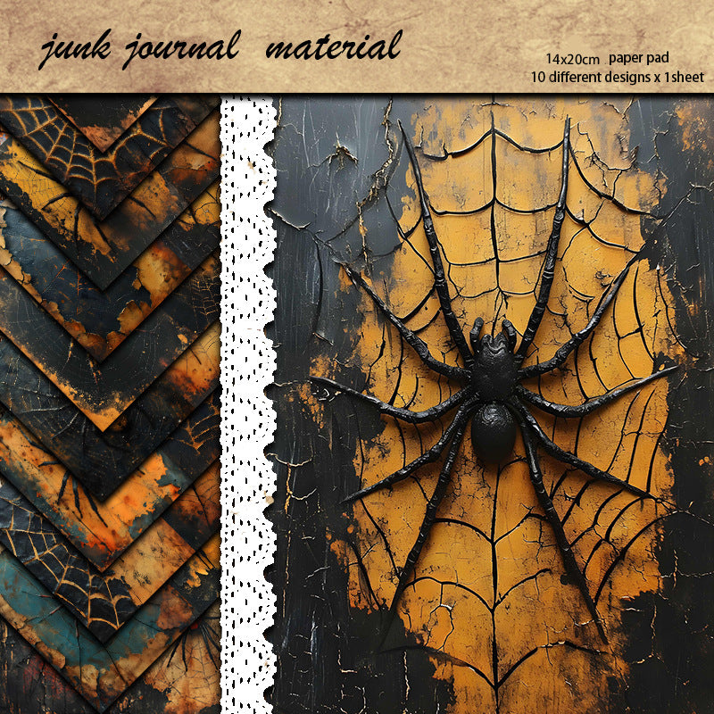 10pcs gothic spider paper pack(p26052206)