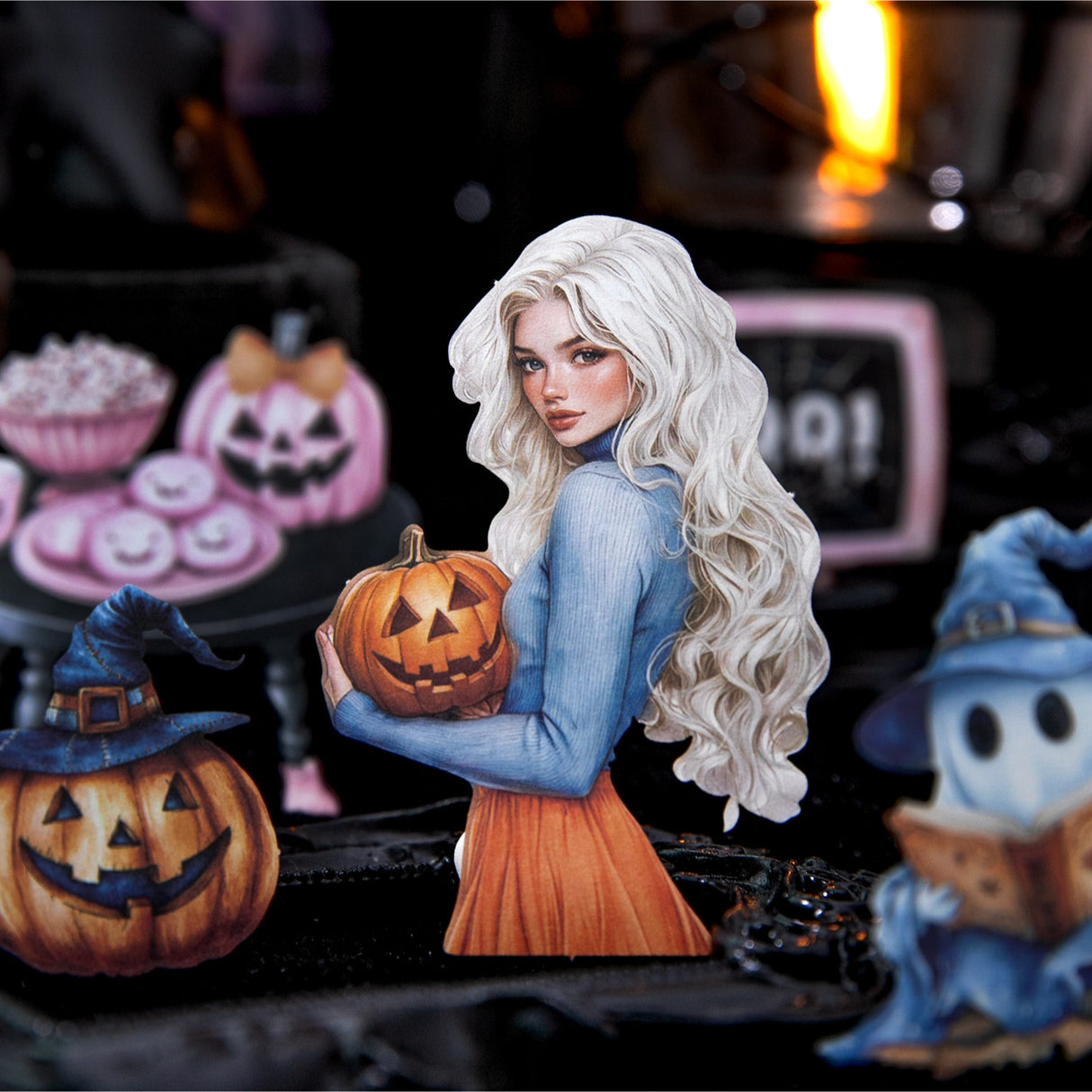 20pcs gothic halloween sticker pack(S26052601)