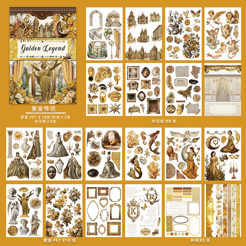 A5 SIZE 20sheets gothic autumn dragon pre-cut sticker book (TZB25092407)