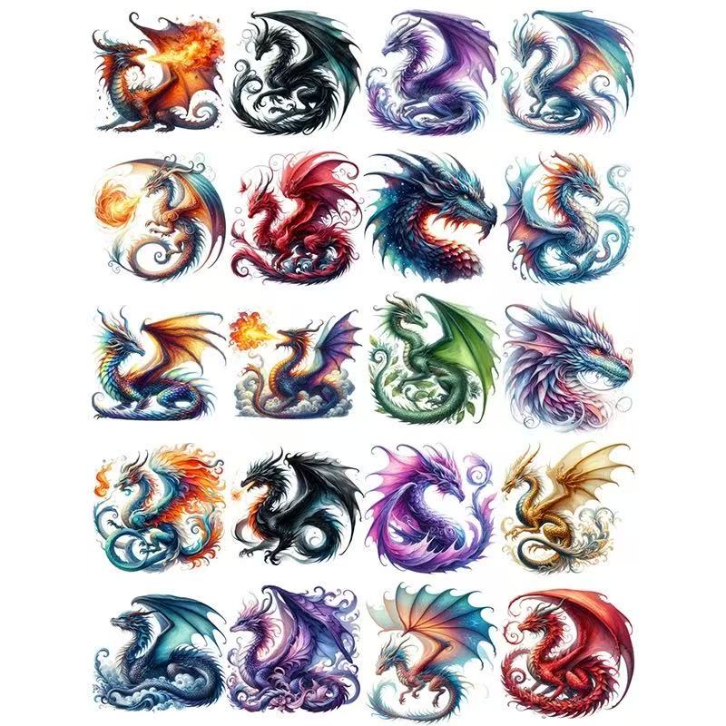 20pcs dragon sticker (S26041301)