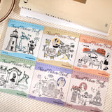 10sheets travel pre-cut sticker book(TZB26041503)