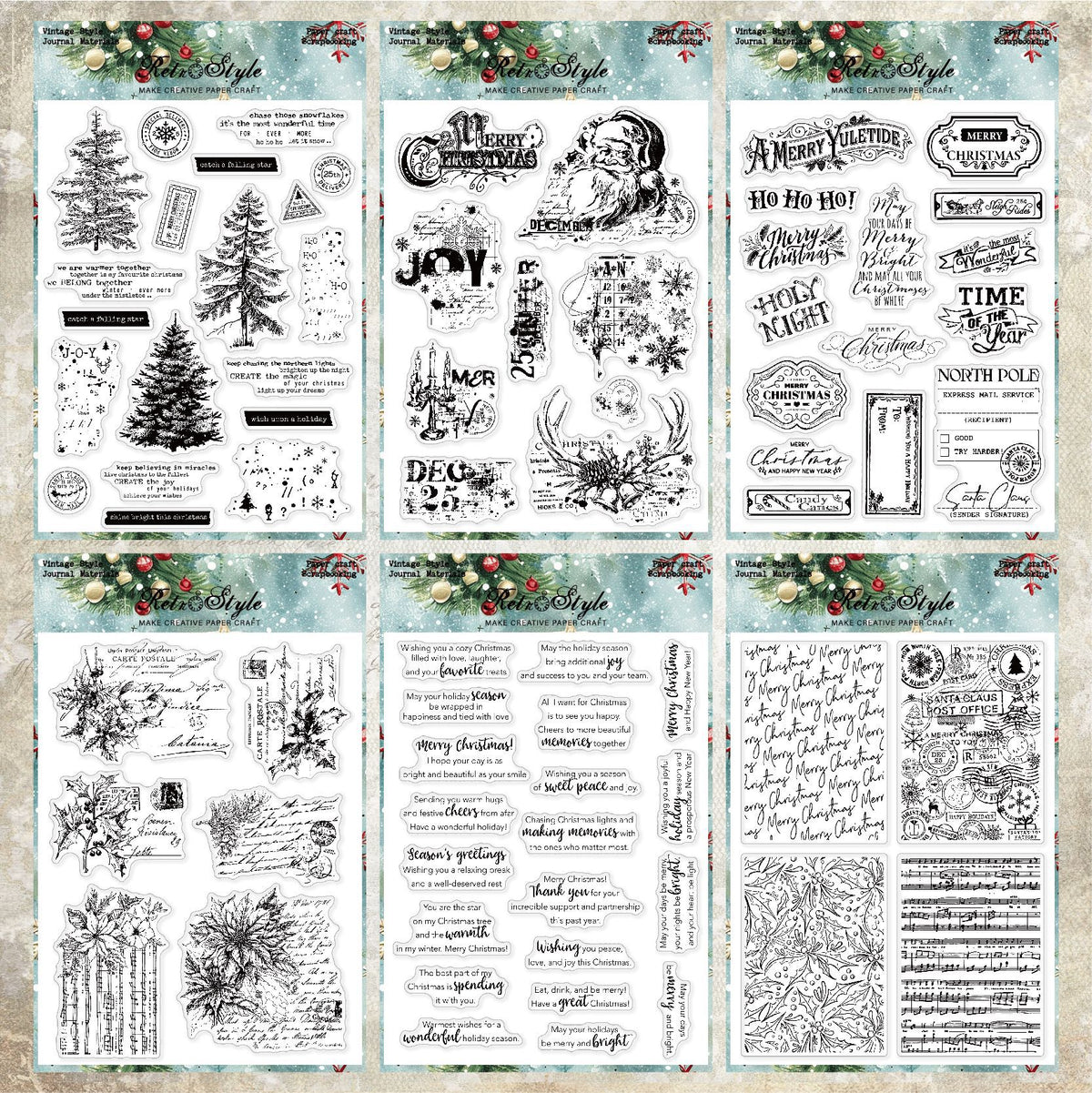 Christmas Silicone clear stamp