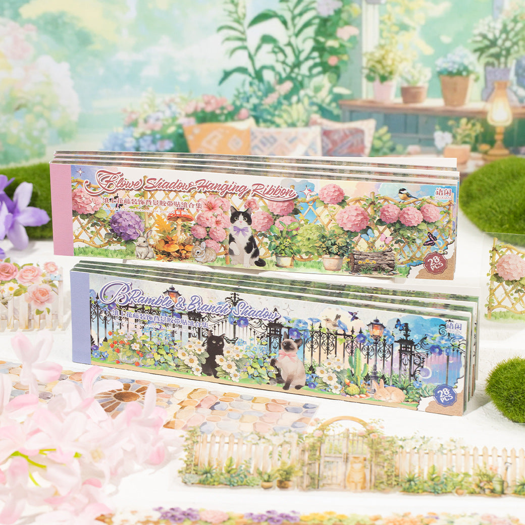 28sheets flower PET-sticker book（TZB26040805）
