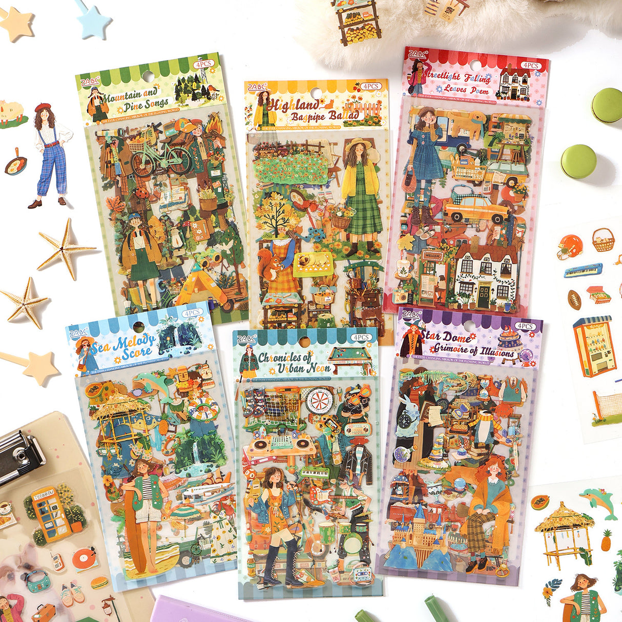 4sheets young girls sticker pack(S26041702)