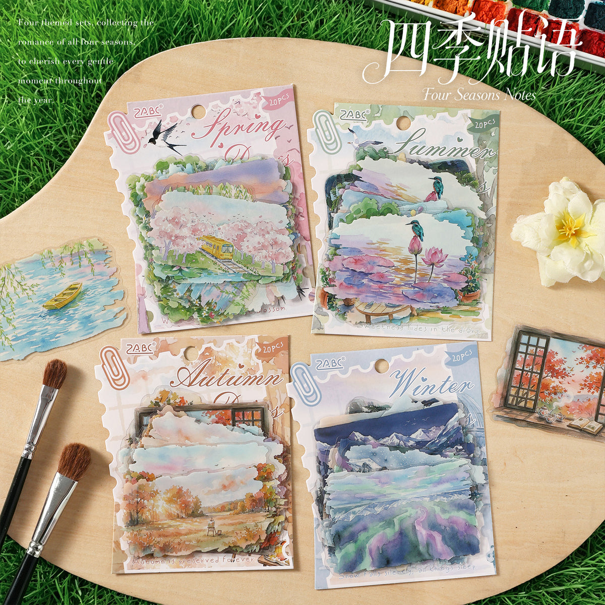 Season landscape sticker 20pcs