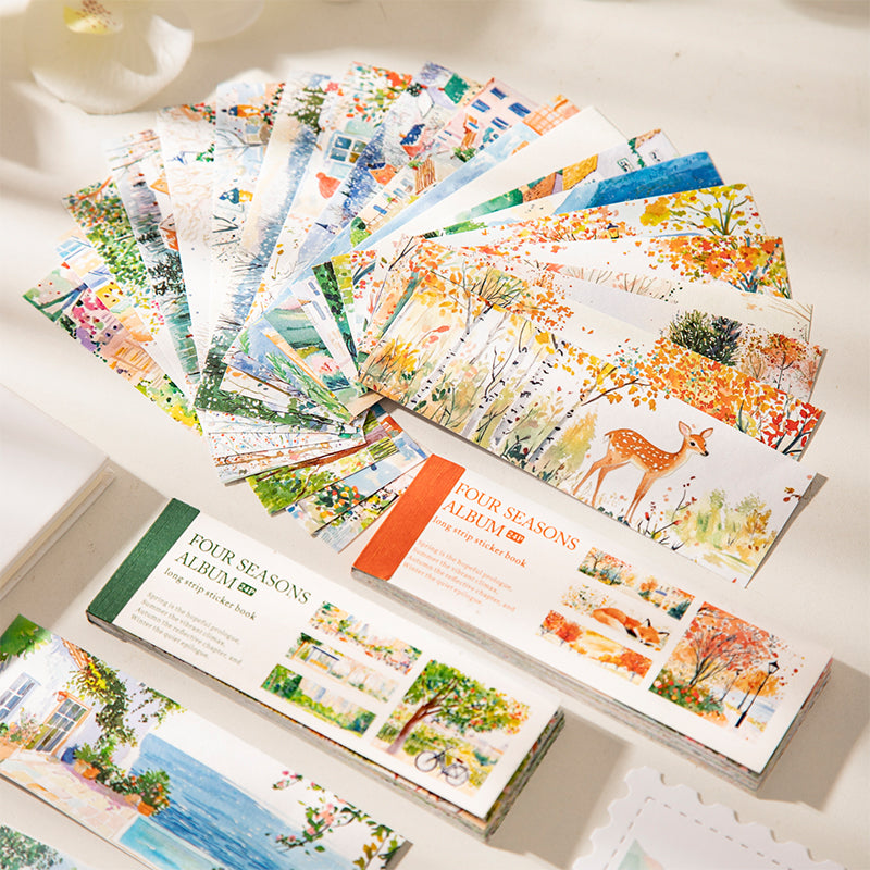 24pcs season view sticker book (TZB26031801)