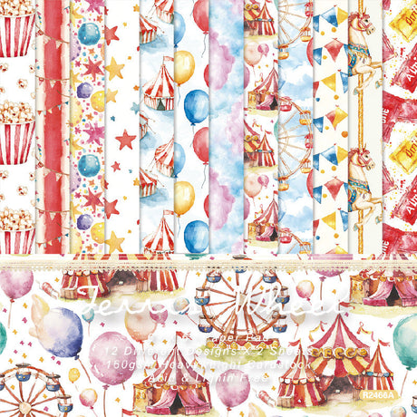 24pcs circus 6inch paper pack(TZB25121509)