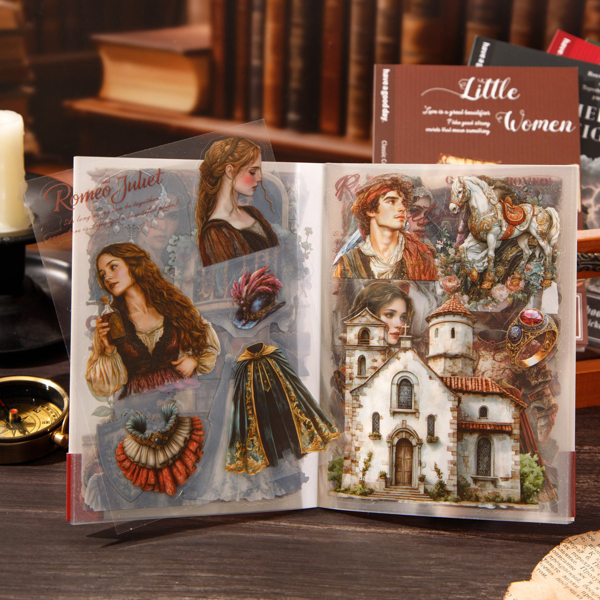 20sheets novel character PET-sticker book (TZB25120501)