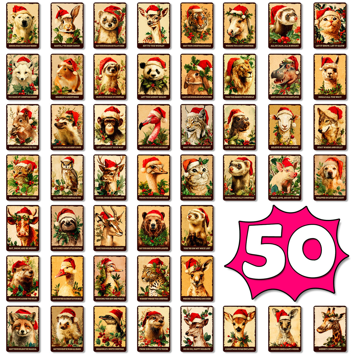 50pcs Christmas ATC card pack (P25090805)