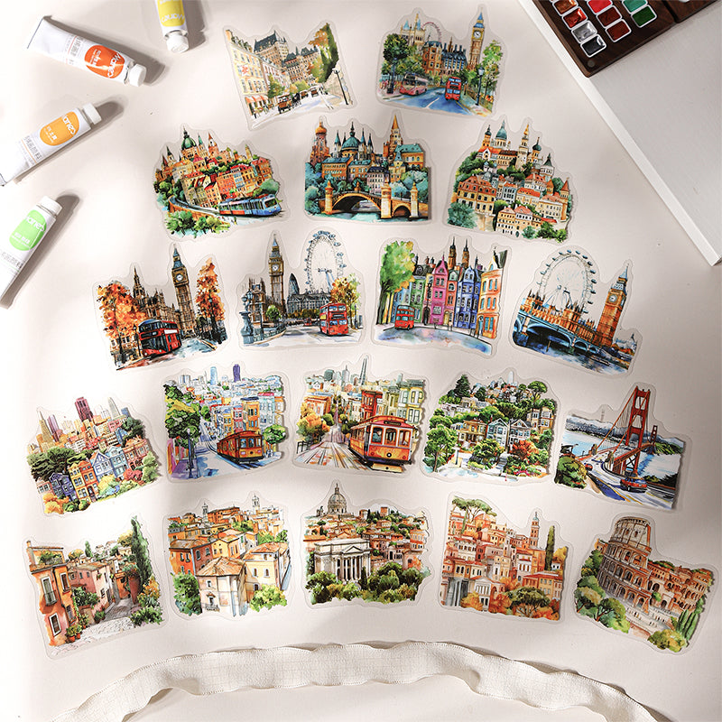 10pcs colorful world PET-sticker pack (S25072806)