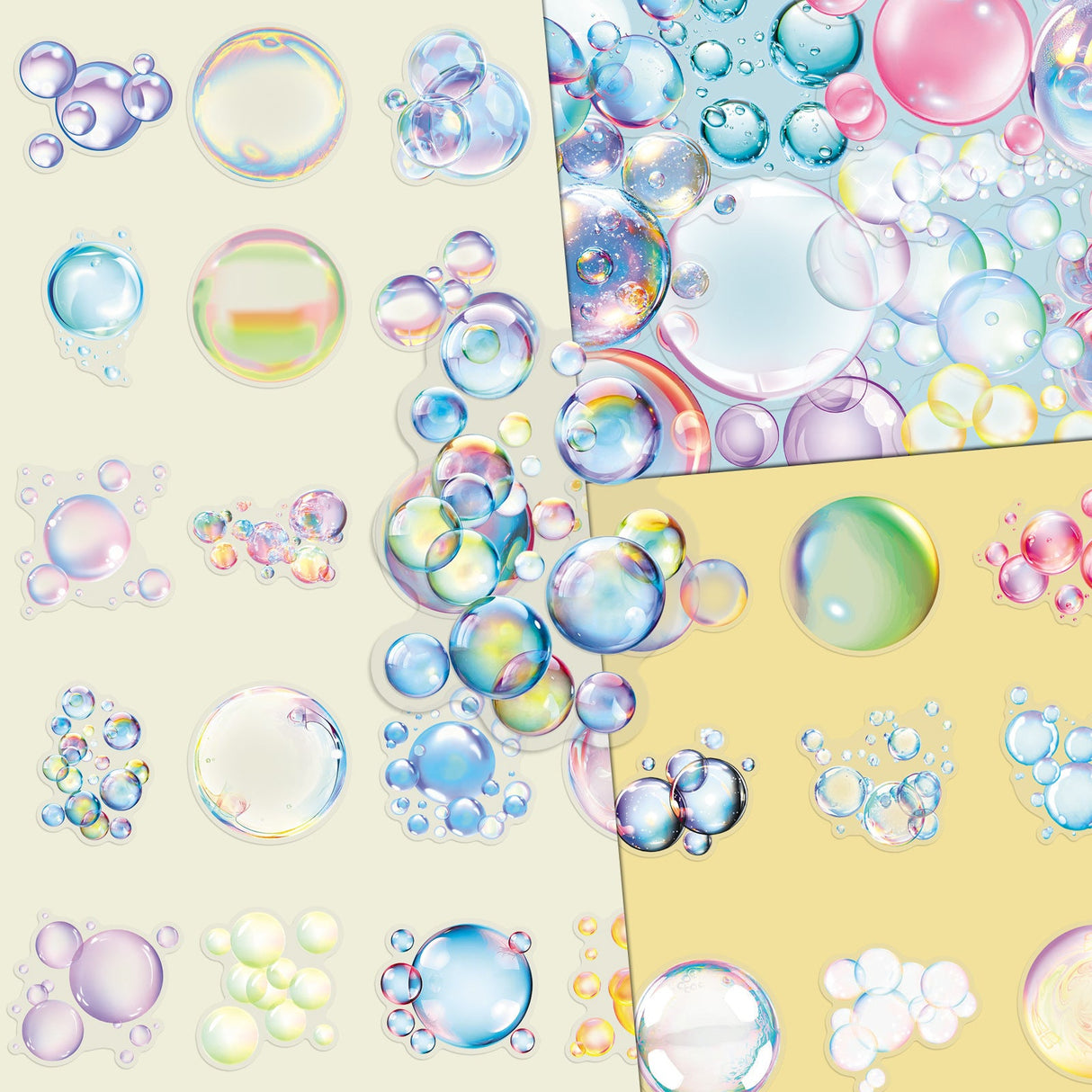 50pcs bubble PET-sticker pack (S25121504)