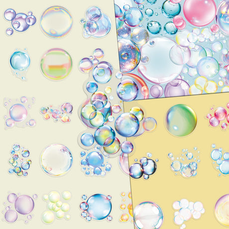50pcs bubble PET-sticker pack (S25121504)