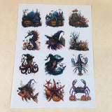 1 sheet Halloween sea animal A5 PET-pre cut sticker (S25101504)