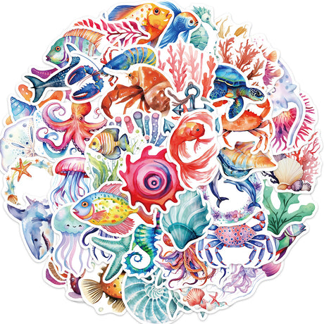 50pcs sea animals stickers pack(S25101505)