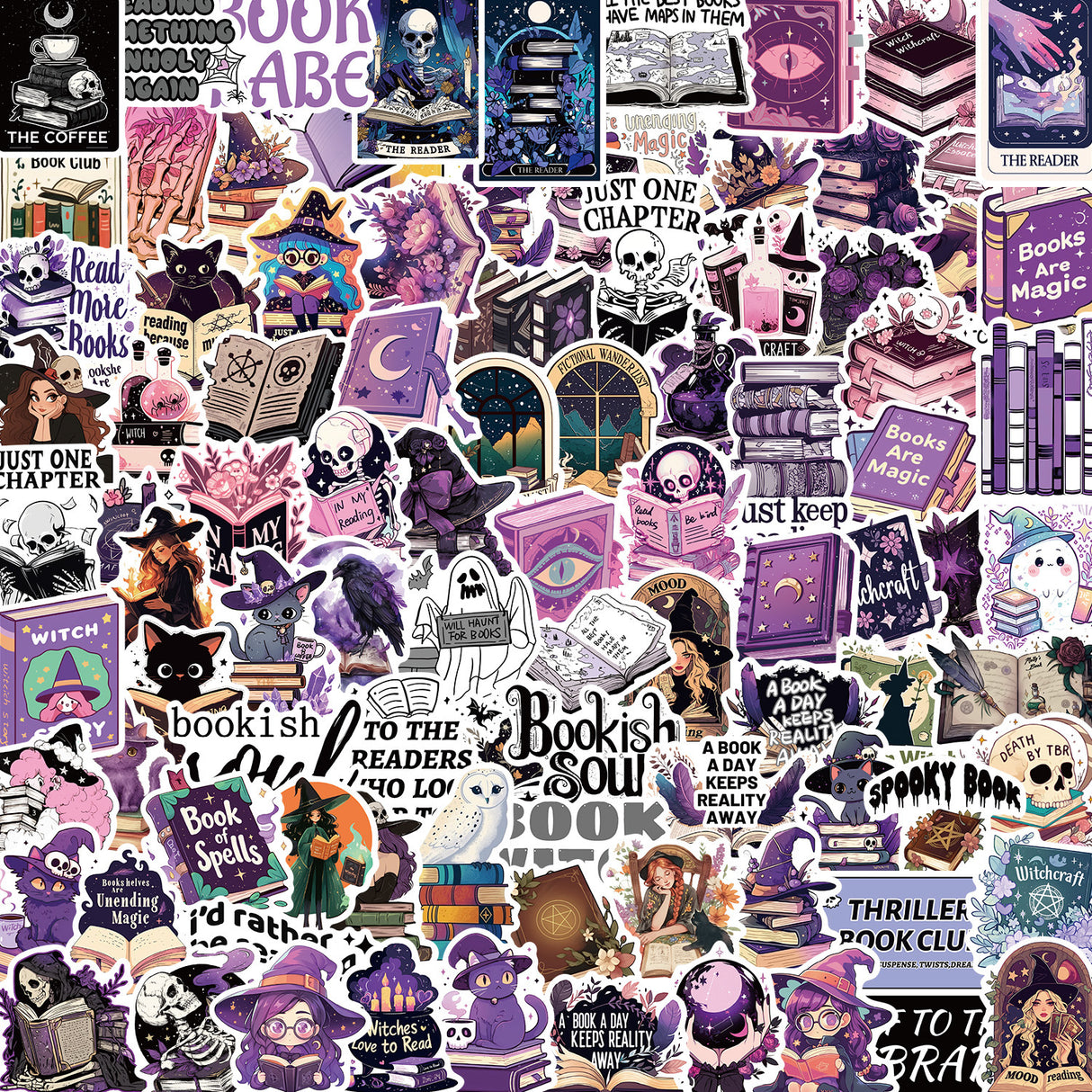 100pcs witch sticker pack(P26052605)