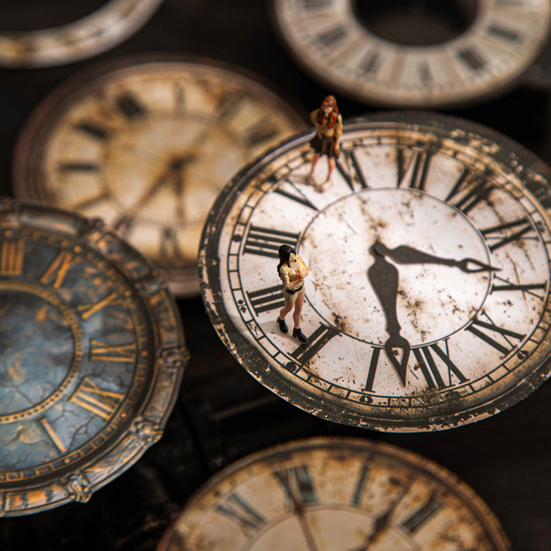 15pcs vintage clock sticker pack (S25112601)