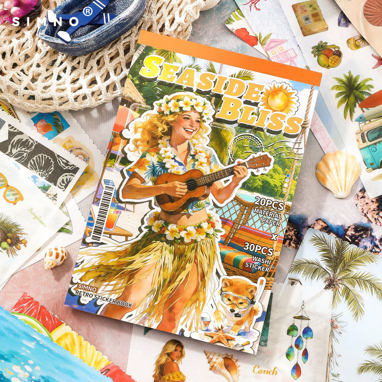 50sheets paper+sticker book (TZB26040910)