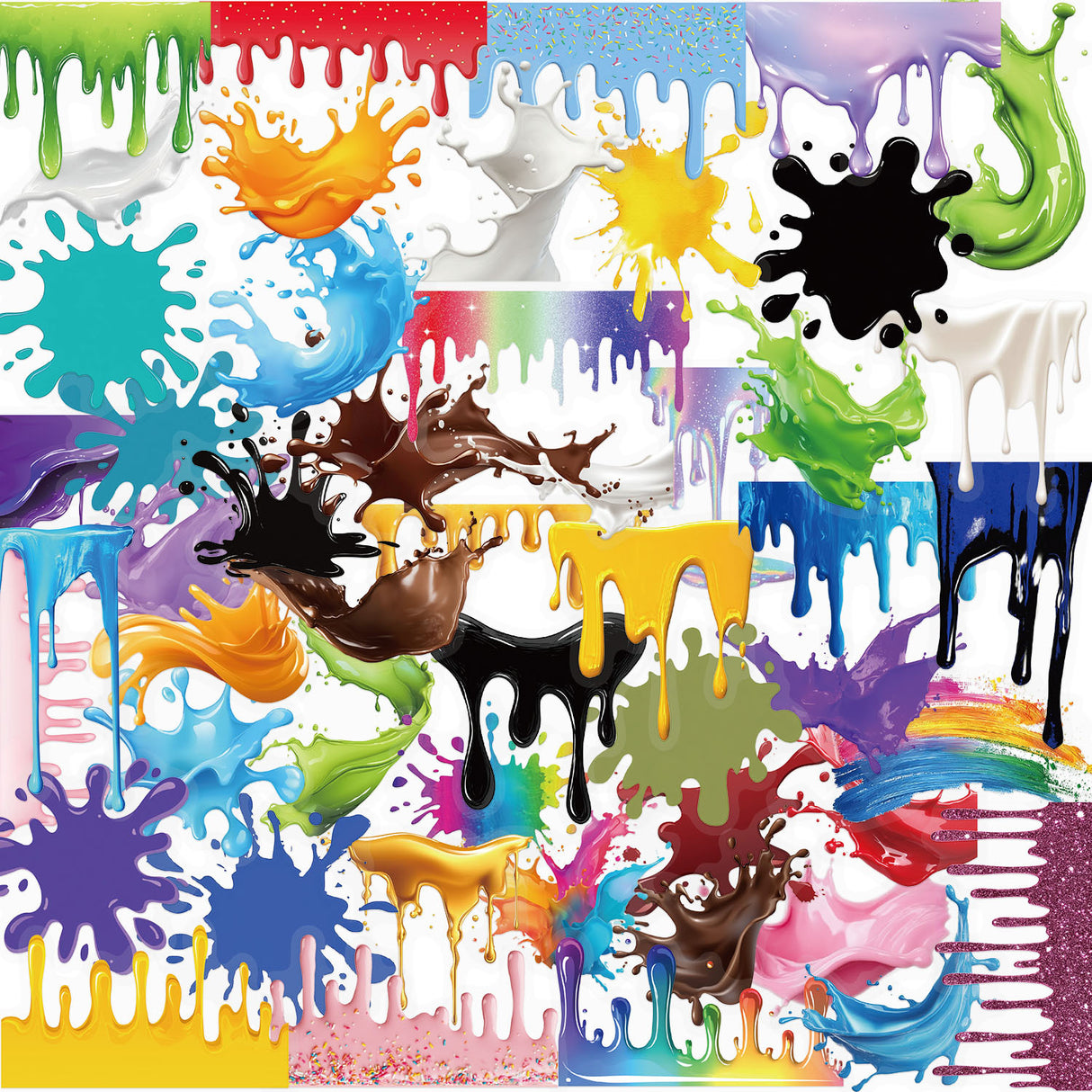 50pcs dripping sticker pack(S26041509)