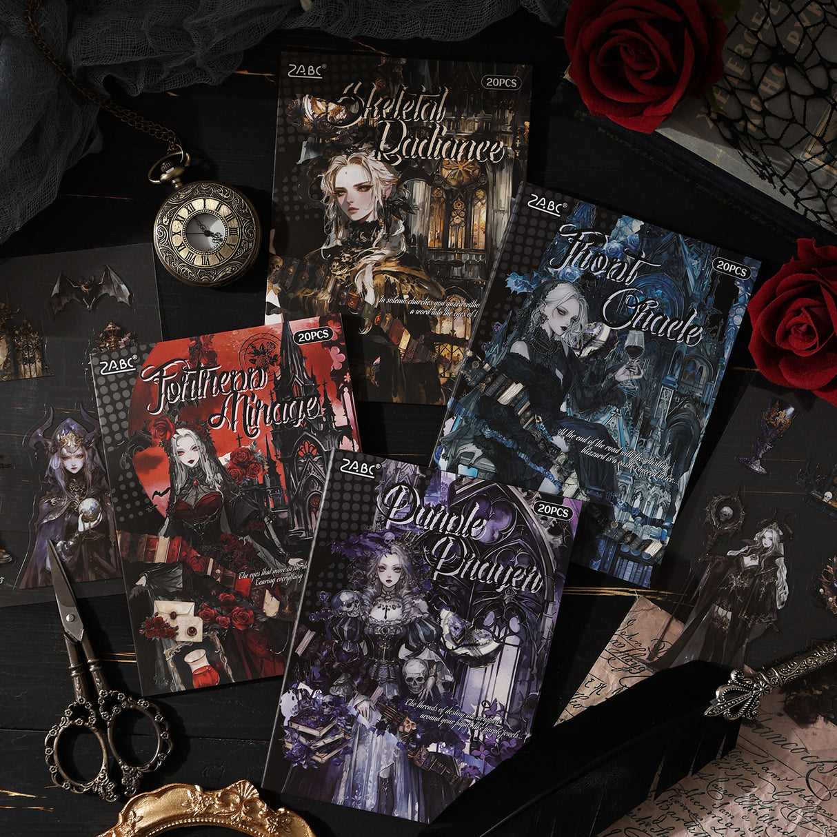 20pcs gothic PET-sticker book (TZB25090804)