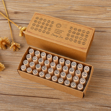 Alphabet number stamp set