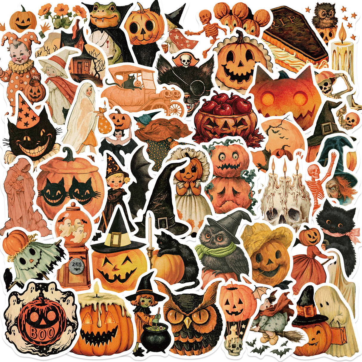 50pcs halloween sticker pack(S26090101)