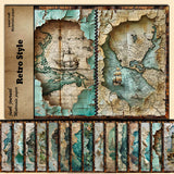 15pcs blue sea A5 size paper pack (P25101506)