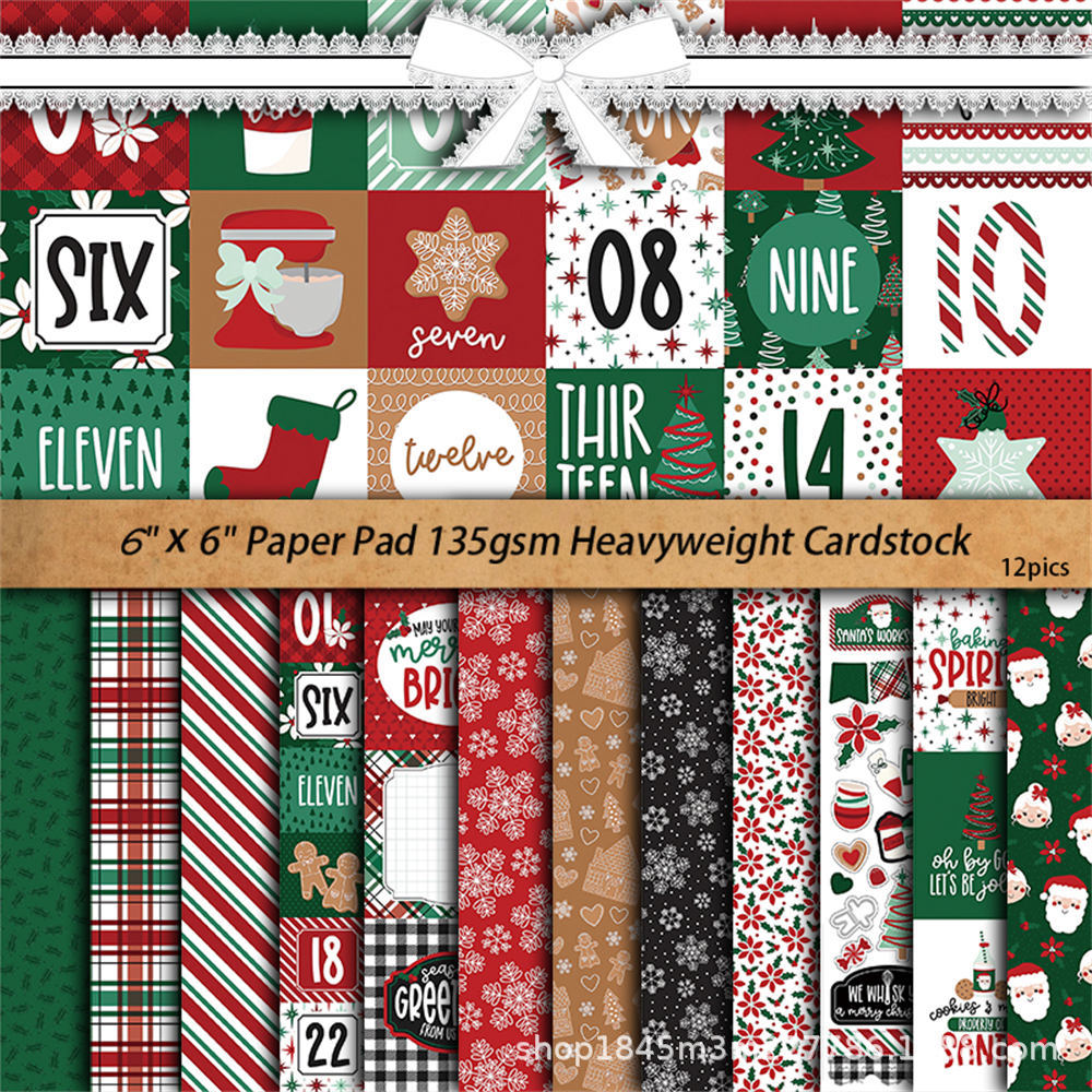 Christmas 6in" paper  12pcs