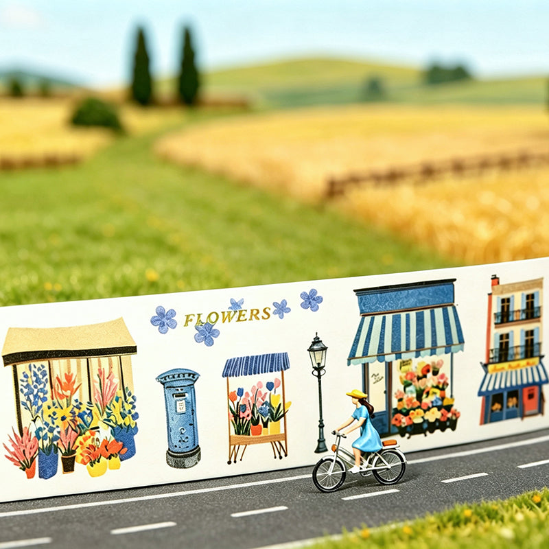 1 roll street scene washi-tape (T26060301)