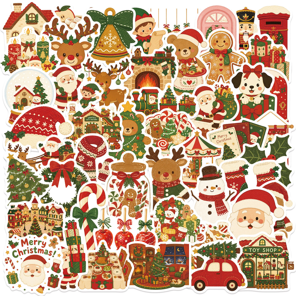 50pcs christmas sticker pack(S26090104)