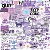 50pcs purple words sticker pack(S26041512)