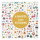 6 sheets 12month planner sticker pack (S25112404)