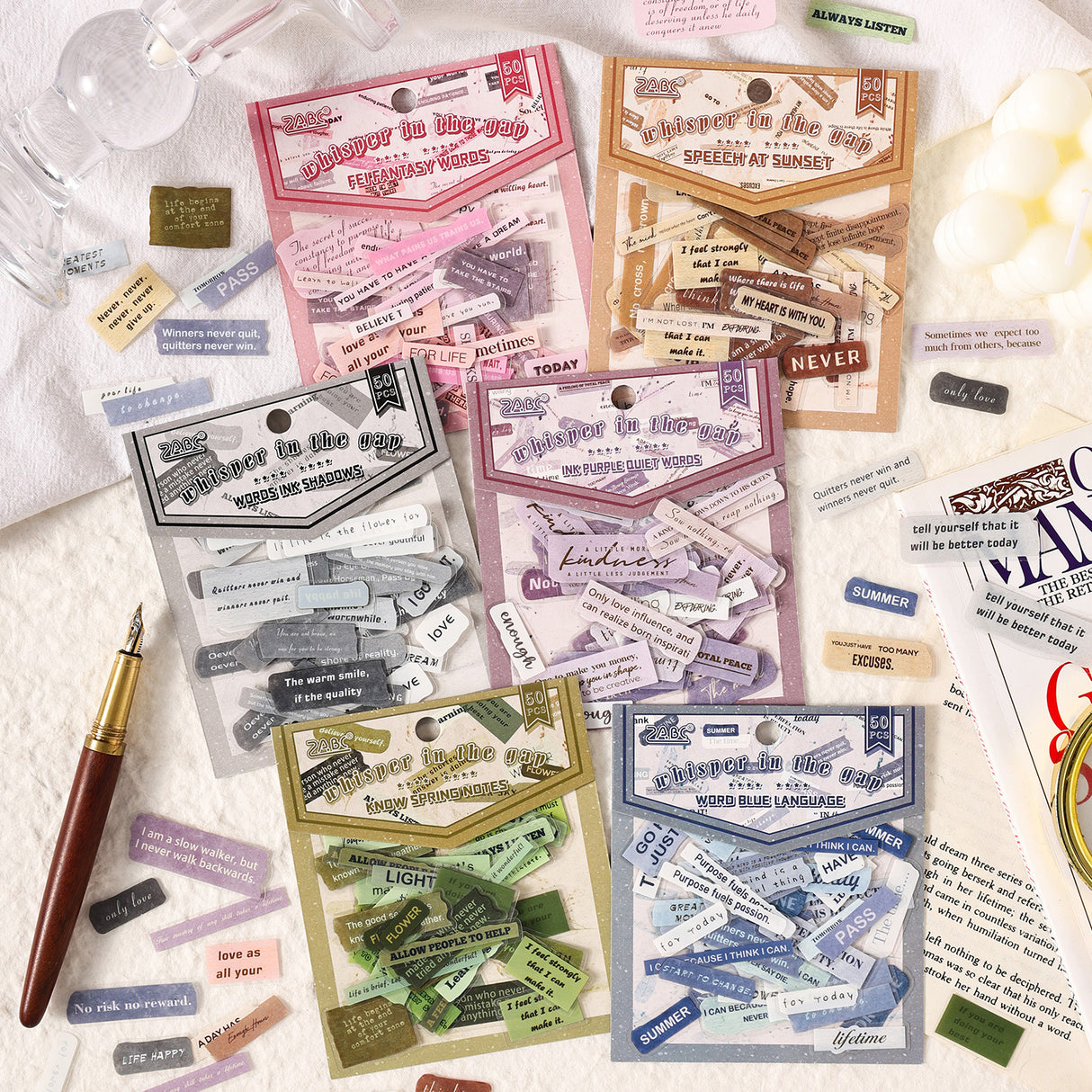 50pcs words sticker pack (S26032308)