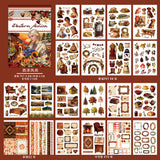 A5 size vintage western fashion 20pages  animal sticker book(TZB26050708)